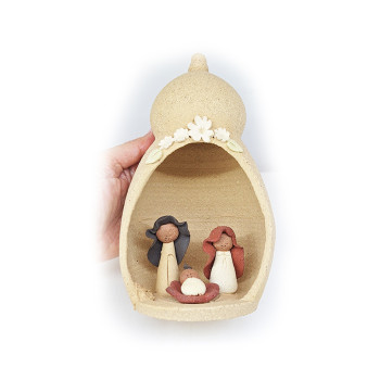 Gourd nativity scene
