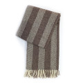 100% Wool blanket-herringbone in two shades of brown