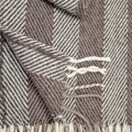 100% Wool blanket-herringbone in two shades of brown