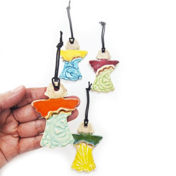 Set of 4 hanging angels