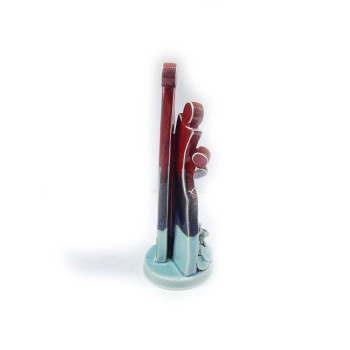 Presépio estilizado- vermelho e turquesa