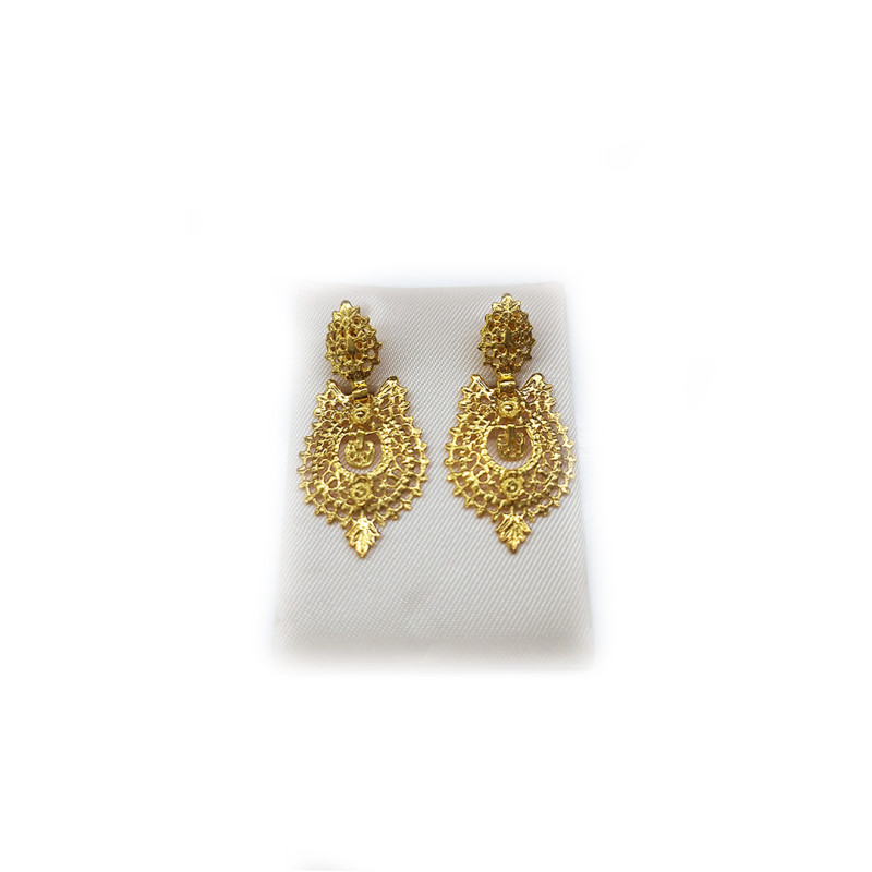 Gold plated filigree earrings