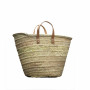 Palm leaves basket-leather handle