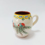 Ceramic round mug, birds collection