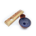 Wine bottle holder and clay olive dish