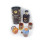 Set of acorn liqueur and 4 small ceramic cups