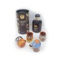 Set of acorn liqueur and 4 small ceramic cups