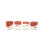 Set of 4 small clay cups