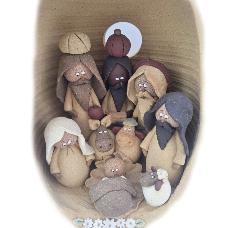 Nativity scene in a cave