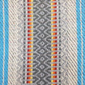 Traditional blanket-grey with blue stripe