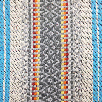 Traditional blanket-grey with blue stripe