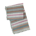 Traditional blanket-grey with pink stripe
