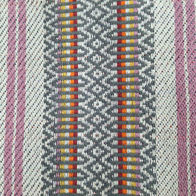 Traditional blanket-grey with pink stripe