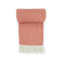 Orange herringbone natural blanket