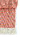 Orange herringbone natural blanket