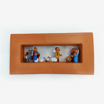 Nativity scene in an frame