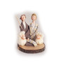 Fabric nativity scene with 2 sheep
