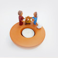 Nativity scene with candle