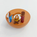 Nativity scene with candle