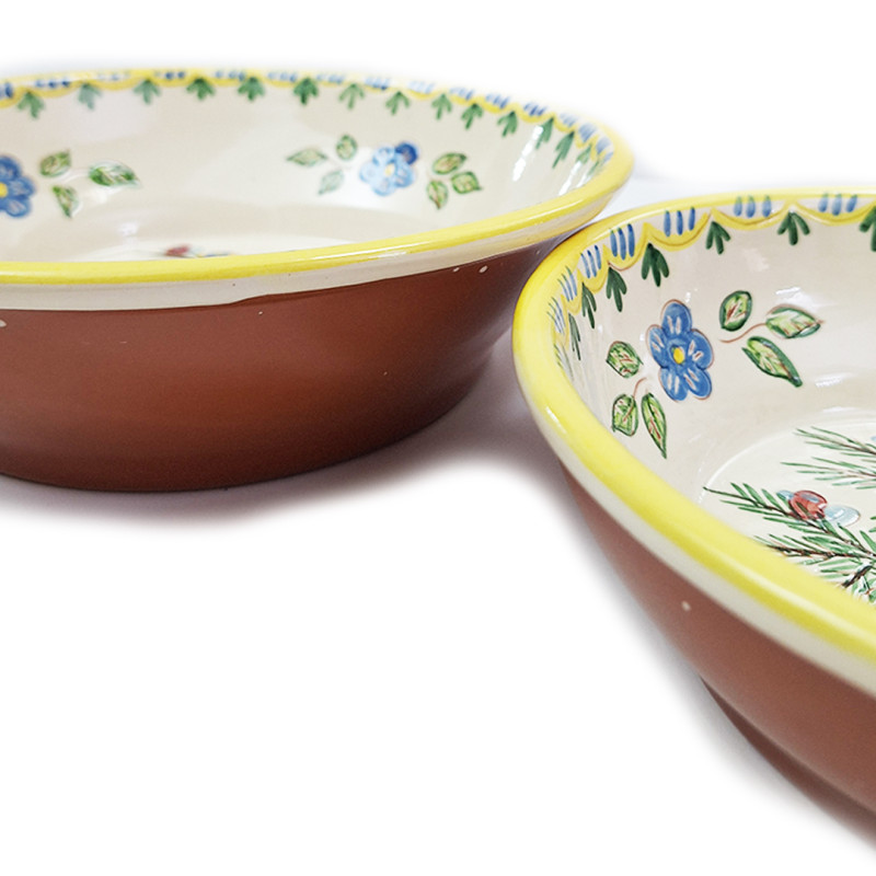 Clay salad bowl-birds collection